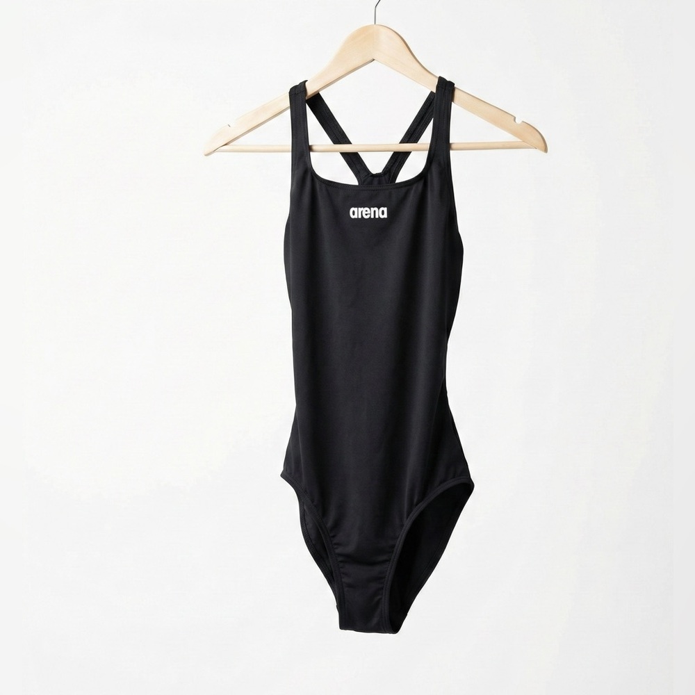 NEW• Arena Black Racerback Training One Piece Swimsuit USA 40 US 12 Sporty
